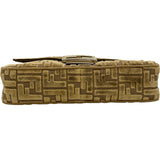 フェンディ FENDI マンマバケット 8BR600 ブラウン/シルバー金具 ベロア レディース ショルダーバッグ