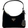 プラダ PRADA トライアングルロゴショルダー 1N204X ブラウン系/ゴールド金具 ベロア レディース ショルダーバッグ