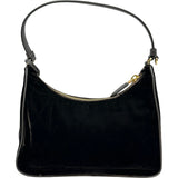 プラダ PRADA トライアングルロゴショルダー 1N204X ブラウン系/ゴールド金具 ベロア レディース ショルダーバッグ