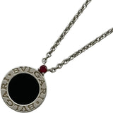 ブルガリ BVLGARI セーブザチルドレン オニキス/ルビー ネックレス シルバー Ag925 オニキス ルビー ジュエリー
