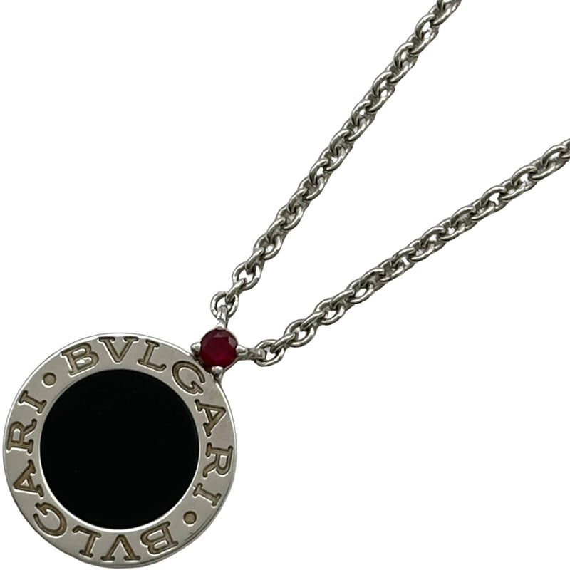 美品 BVLGARI セーブザチルドレンSV925 オニキス ルビー 箱付 ブルガリ BVLGARI セーブザチルドレン オニキス/ルビー ネックレス
