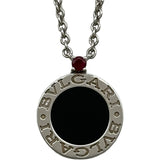 ブルガリ BVLGARI セーブザチルドレン オニキス/ルビー ネックレス シルバー Ag925 オニキス ルビー ジュエリー