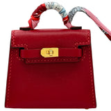 エルメス HERMES ケリーツイリーチャーム Y刻印 ルージュヴィフ/ゴールド金具 タデラクト/シルク レディース チャーム