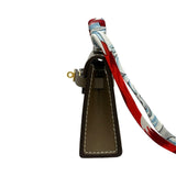 エルメス HERMES ケリーツイリーチャーム D刻印 エトゥープ/ゴールド金具 タデラクト/シルク レディース チャーム