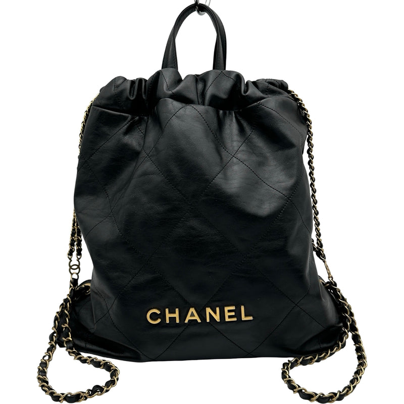 シャネル CHANEL CHANEL22 バックパック AS3859 ブラック/ゴールド金具