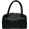 シャネル CHANEL トリプルココマークハンドルバッグ 9番台 ブラック/ゴールド金具 ラムスキン レディース ハンドバッグ