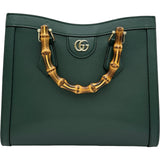 グッチ GUCCI ダイアナミディアムトートバッグ 853226 グリーン/ゴールド金具 レザー レディース トートバッグ