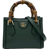 グッチ GUCCI ダイアナスモールトートバッグ 832936 グリーン/ゴールド金具 レザー レディース トートバッグ