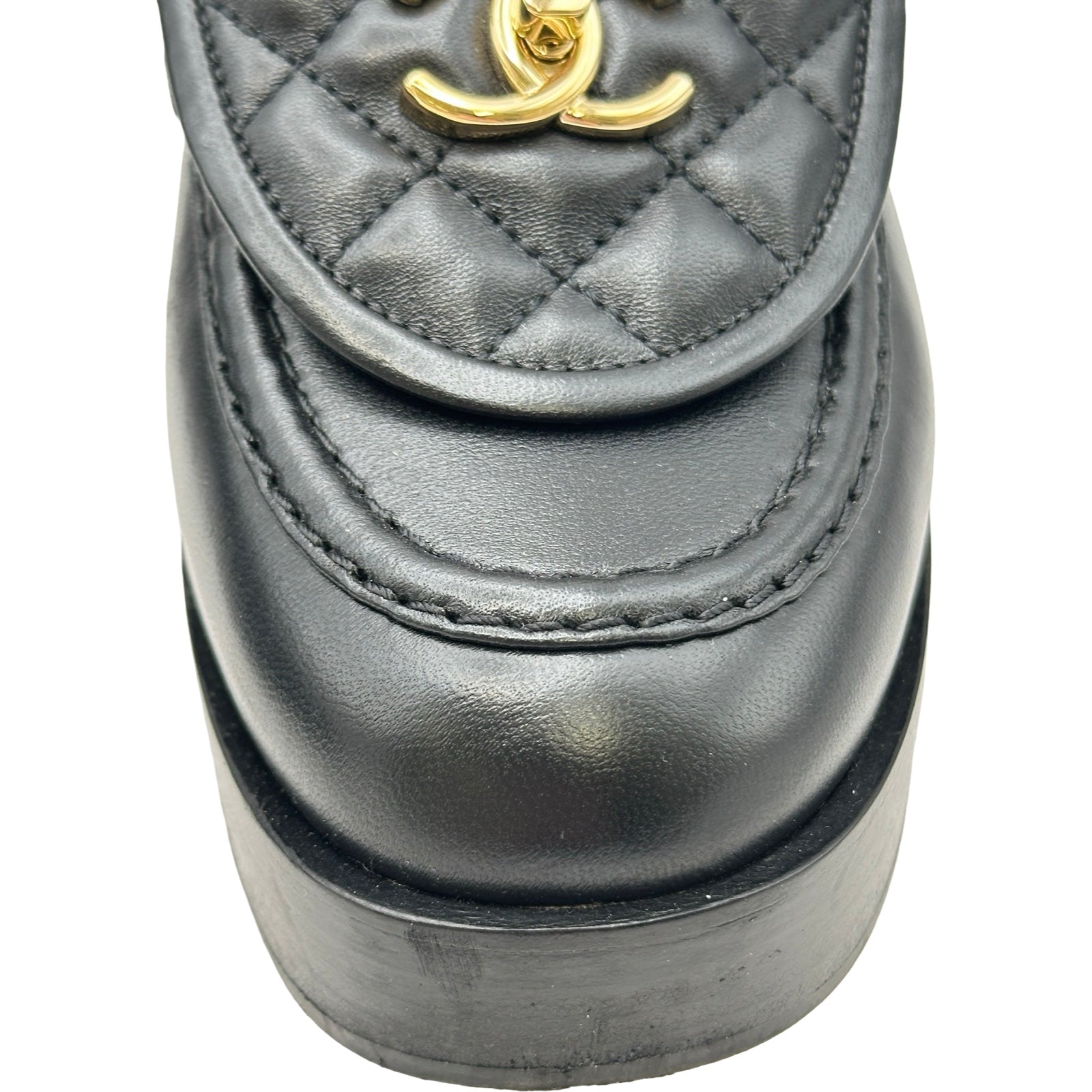 シャネル CHANEL ココマークターンロックマトラッセローファー G46692