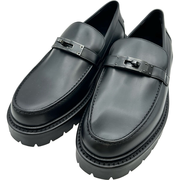 エルメス HERMES アイコンケリー金具レザーローファー H241934Z ブラック レザー メンズ ローファー エルメス HERMES アイコンケリー金具レザーローファー H241934Z