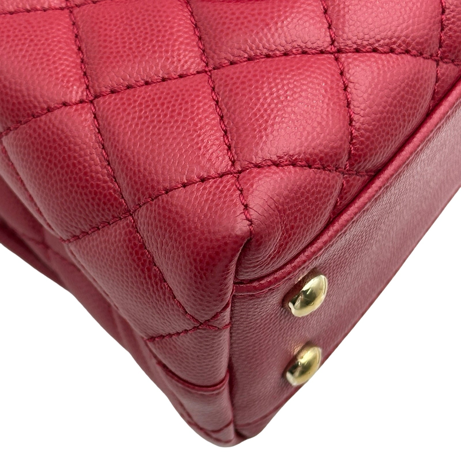 シャネル CHANEL ココハンドルXS A92900 レッド ゴールド金具 キャビア