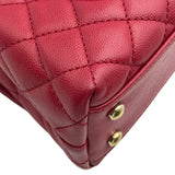 シャネル CHANEL ココハンドルXS A92900 レッド ゴールド金具 キャビアスキン レディース ショルダーバッグ