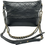 シャネル CHANEL ガブリエルドゥシャネルホーボーミディアム A93824 24番台 ブラック シルバー金具/ゴールド金具 エイジドカーフ レディース ショルダーバッグ