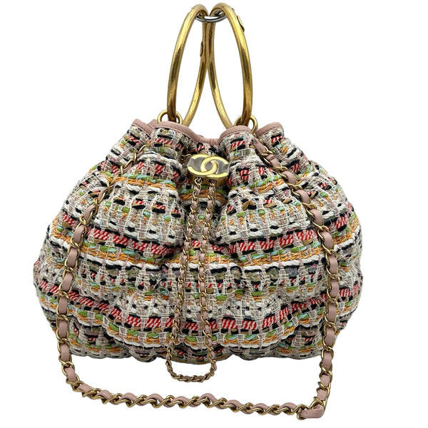 CHANELシャネル ノベルティ チェーン ツイードバック シャネル CHANEL バケット型チェーンショルダーバッグ 23番台 マルチ