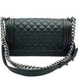 シャネル CHANEL ボーイシャネル25 A67086 ブラック シルバー金具 キャビアスキン レディース ショルダーバッグ
