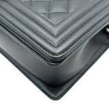 シャネル CHANEL ボーイシャネル25 A67086 ブラック シルバー金具 キャビアスキン レディース ショルダーバッグ