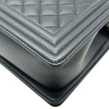 シャネル CHANEL ボーイシャネル25 A67086 ブラック シルバー金具 キャビアスキン レディース ショルダーバッグ