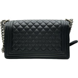 シャネル CHANEL ボーイシャネル25 A67086 ブラック シルバー金具 キャビアスキン レディース ショルダーバッグ