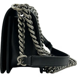 シャネル CHANEL ボーイシャネル25 A67086 ブラック シルバー金具 キャビアスキン レディース ショルダーバッグ
