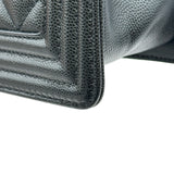 シャネル CHANEL ボーイシャネル25 A67086 ブラック シルバー金具 キャビアスキン レディース ショルダーバッグ