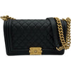 シャネル CHANEL ボーイシャネル25 A67086 ブラック ゴールド金具 キャビアスキン レディース ショルダーバッグ