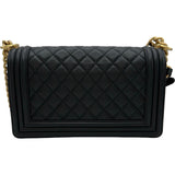 シャネル CHANEL ボーイシャネル25 A67086 ブラック ゴールド金具 キャビアスキン レディース ショルダーバッグ