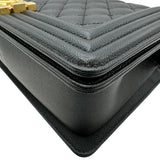 シャネル CHANEL ボーイシャネル25 A67086 ブラック ゴールド金具 キャビアスキン レディース ショルダーバッグ