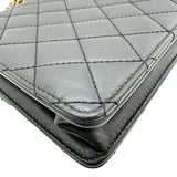 シャネル CHANEL マトラッセパールチェーンショルダーバッグ AS0584 29番台 ブラック ゴールド金具 ラムスキン/フェイクパール レディース ショルダーバッグ