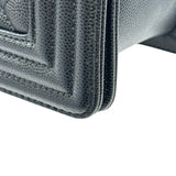 シャネル CHANEL ボーイシャネル25 A67086 ブラック シルバー金具 キャビアスキン レディース ショルダーバッグ