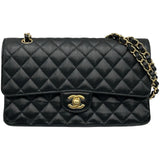 シャネル CHANEL マトラッセ 25 A01112 ブラック ゴールド金具 キャビアスキン レディース ショルダーバッグ