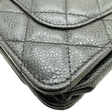シャネル CHANEL マトラッセチェーンウォレット AP0250 ブラック ゴールド金具 キャビアスキン レディース ショルダーバッグ