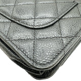 シャネル CHANEL マトラッセチェーンウォレット AP0250 ブラック ゴールド金具 キャビアスキン レディース ショルダーバッグ