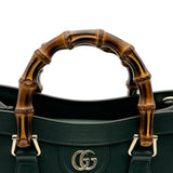 グッチ GUCCI ダイアナミディアムトートバッグ 853226 グリーン ゴールド金具 レザー レディース ショルダーバッグ