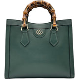 グッチ GUCCI ダイアナミディアムトートバッグ 853226 グリーン ゴールド金具 レザー レディース ショルダーバッグ