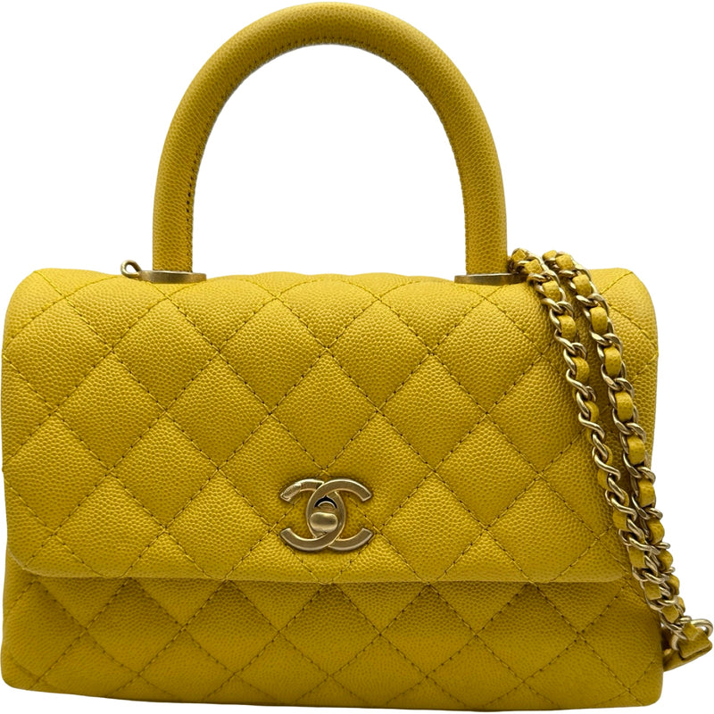 シャネル CHANEL ココハンドルXS A92990 25番台 イエロー ゴールド金具