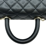 シャネル CHANEL ココハンドルXXS AS2215 ブラック ゴールド金具 キャビアスキン レディース ショルダーバッグ