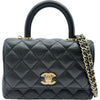 シャネル CHANEL ココハンドルXXS AS2215 ブラック ゴールド金具 キャビアスキン レディース ショルダーバッグ