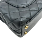 シャネル CHANEL ココハンドルXXS AS2215 ブラック ゴールド金具 キャビアスキン レディース ショルダーバッグ