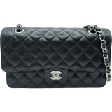 シャネル CHANEL マトラッセ25 A01112 ブラック シルバー金具 キャビアスキン レディース ショルダーバッグ