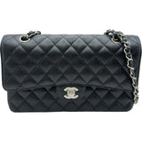 シャネル CHANEL マトラッセ25 A01112 30番台 ブラック シルバー金具 キャビアスキン レディース ショルダーバッグ