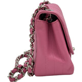シャネル CHANEL ミニマトラッセ18シェブロン A35200 30番台 ピンク シルバー金具 ラムスキン レディース ショルダーバッグ