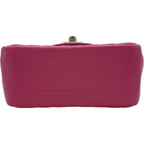 シャネル CHANEL ミニマトラッセ18シェブロン A35200 30番台 ピンク シルバー金具 ラムスキン レディース ショルダーバッグ