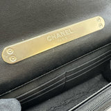 シャネル CHANEL マトラッセトップハンドルチェーンウォレット ブラック ゴールド金具 ラムスキン レディース ショルダーバッグ