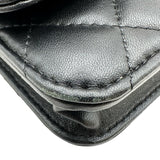 シャネル CHANEL マトラッセチェーンポーチ ブラック ゴールド金具 ラムレザー レディース ポーチ