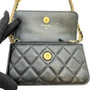 シャネル CHANEL マトラッセチェーンポーチ ブラック ゴールド金具 ラムレザー レディース ポーチ