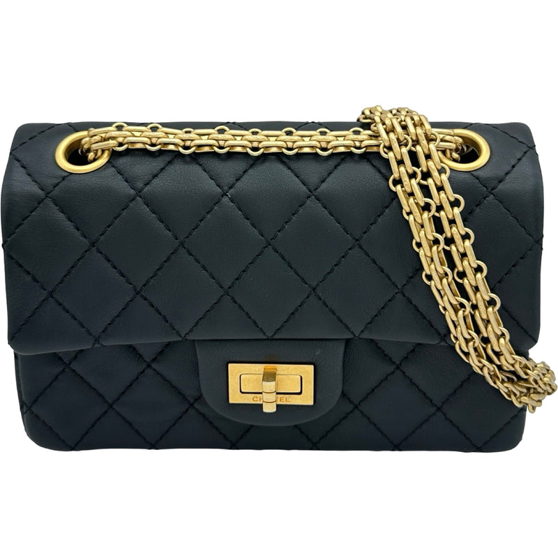 シャネル CHANEL 2.55ミニマトラッセ20 AS0874 ブラック ゴールド金具
