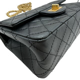 シャネル CHANEL 2.55ミニマトラッセ20 AS0874 ブラック ゴールド金具 エイジドカーフ レディース ショルダーバッグ
