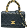 シャネル CHANEL ココハンドルXXS AS2215 ブラック ゴールド金具 ラムレザー レディース ハンドバッグ