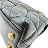 シャネル CHANEL ココハンドルXXS AS2215 ブラック ゴールド金具 ラムレザー レディース ハンドバッグ