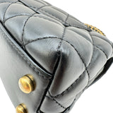 シャネル CHANEL ココハンドルXXS AS2215 ブラック ゴールド金具 ラムレザー レディース ハンドバッグ